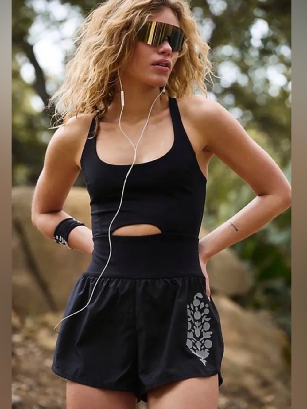 FP Movement by Free People Righteous Runsie with Reflective Floral Side
